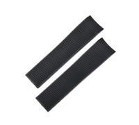 AMAUPCKCA Bracelet de Montre étanche en Caoutchouc et Silicone, 21mm, for Longines, for conquête HydroConquest série L3.742 782(Black-No Buckle)