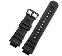 AMAUPCKCA Bracelet de Poignet en Caoutchouc de Haute qualité, 16mm, for Casio g-Shock AW- 591/590/AWG-M100/101/G-7700, Bracelet de Montre de Remplacement for Homme, Noir(Black BK)
