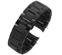 AMAUPCKCA Bracelet en Acier Silicone for Armani AR5906 AR5905 AR5890 AR5889 5858 5920 Homme 23mm Femme 20mm Bracelet en Caoutchouc for Bracelet de Montre(Black Black Buttons,20mm)