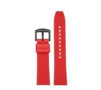 AMAUPCKCA for CIGA Design Xijia Montre X série Hime Z Gorilla Mon Mike Yang U Bleu planète Bracelet en Caoutchouc fluoré 22mm Bracelet de Montre en Gel de silice(Red BK)