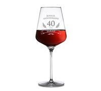 AMAVEL Verre à Vin Rouge Gravure Personnalisée Âge et Nom, Joyeux Anniversaire, Volume : 500 ML