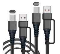 Amavheaf Lot de 2 câbles USB C vers USB C, 60 W, 0,9 m, chargeur rapide QC et PD 2 en 1 USB-A/C vers type C pour Sa msung Galaxy, pour iPhone Pad/ordinateur portable Pro/Plus/Max MacBook, tablettes