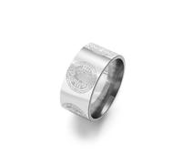 Amaxer Bague Saint Benoît de Nursie pour homme Bague religieuse avec croix romaine catholique Saint Benoît Exorcisme Protection religieuse pour homme et femme (Argent, 21mm)
