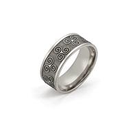 Amaxer Bague Viking Valknut pour homme - Triskel - Triskel - Triple spirale - Amulette vintage nordique - Cadeau pour homme et femme, Acier inoxydable
