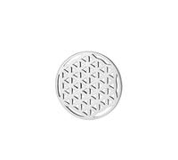 Amaxer Broche Fleur de Vie pour Femme Mandala Géométrie Sacrée Cercle Rond Protection Broches Broche Sac à dos Badge Chapeau Sac Décoration Accessoires (Argenté.)