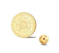 Amaxer Broche Le Sceau des Sept Archanges Broche Tetragrammaton Archanges Protection Religieux Broches Pin Sac à Dos Badge Chapeau Sac Accessoires Décoration, L50, Acier inoxydable, Non