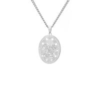 Amaxer Collier avec pendentif archange Michael pour homme et femme - Médaillon de protection ovale - Archange Saint Michael - Avec pendentif - Cadeau