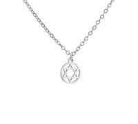 Amaxer Collier délicat avec pendentif en forme d'étoile de David hébreu Chai pour femme minimaliste Hanoukka Magen Judaïque en acier inoxydable (Etoile de David Classique Argent)