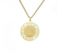 Amaxer Collier Saint Benoît de Nursie pour femmes - Médaille de Saint Benoît - Bijou religieux de protection - Collier pour femmes et hommes