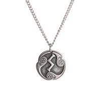 Amaxer Collier talisman viking avec 24 runes - Bijou Asatru - Pendentif runes nordiques - Amulette nordique vintage - Collier païen wiccan pour femmes et hommes, M, Métal