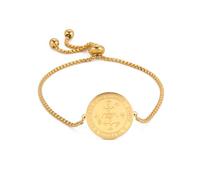 Amaxer Le sceau du 7ème archange Saint Michel Bracelet pour femme Le Sceau des Sept Archanges Talisman Bijoux Acier Inoxydable Bracelet à breloques réglable Chaîne Boîte, taille unique, Acier