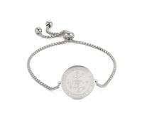 Amaxer Le sceau du 7ème archange Saint Michel Bracelet pour femme Le Sceau des Sept Archanges Talisman Bijoux Acier Inoxydable Bracelet à breloques réglable Chaîne Boîte, taille unique, Acier
