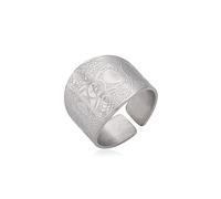 Amaxer Tetragrammaton Bague pour homme pentacle pentagramme étoile triple lune déesse arbre de vie bonne chance amulette réglable bague déclaration bague homme (Triple Lune, 9)