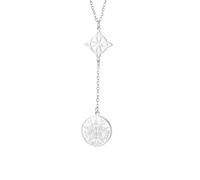 Amaxer Tetragrammaton Collier avec pendentif pentagramme et nœud celtique pour femme et homme (Style 1, Argent)