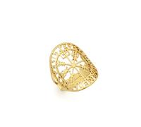 Amaxer Vegvisir - Bague femme en acier inoxydable, avec runes vikings, style nordique, réglable, perforée, idée cadeau pour femmes et filles, Métal, Cristal