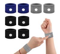 Amaxiu 4 paires de bandes de soulagement du mal des transports, Bracelet mal de mer et mal de l'air nausées le vertige les patchs d'acupression contre le des transports pour enfants et adultes (B)