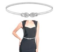 Amaxiu Ceinture élastique fine pour femme, ceinture fine en métal, ceinture polyvalente extensible pour femme, ceinture habillée pour femme mode ceinture
