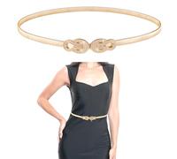 Amaxiu Ceinture élastique fine pour femme, ceinture fine en métal, ceinture polyvalente extensible pour femme, ceinture habillée pour femme mode ceinture