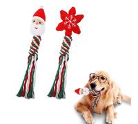 Amaxiu Ensemble de Jouets à Mâcher pour Chien de Noël, 2 PCS Jouets de Corde pour Chien de Noël Jouets grinçants pour Chiot Jouets d'entraînement à Mâcher Jouets interactifs en Peluche (B)