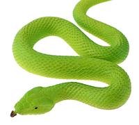 Amaxiu Figurines de Serpent élastiques, modèle de Serpent de forêt Tropicale de Serpent en Caoutchouc, Accessoires de Jardin de Faux Serpents Python pour la décoration de fête d'halloween (Vert)