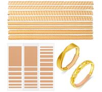 Amaxiu Invisible Ring Sizer Ajusteur pour bagues lâches, 46 pièces ajusteurs d'anneaux en spirale, pour bagues larges bijoux tendeur d'anneau en spirale entretoise gardes d'anneau Resizer tendeur(or)