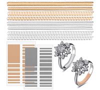 Amaxiu Invisible Ring Sizer Ajusteur pour bagues lâches, 46 pièces ajusteurs d'anneaux en spirale pour bagues larges bijoux tendeur d'anneau en spirale entretoise gardes d'anneau Resizer tendeur