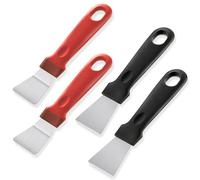 Amaxiu Lot de 4 grattoirs de nettoyage pour four, cuisinière plaque à induction congélateur grattoir en acier inoxydable outils de nettoyage des joints d'angle grattoir à mastic avec poignée en