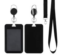 Amaxiu Porte Carte Retractable Avec Cordon, Porte Carte Avec Cordon Bobines Et Cordons Amovibles Pour Cartes D'identité Cartes De Crédit Cartes De Proximité Permis De Conduire