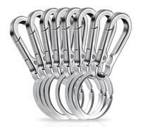 Amaxiu Porte clés mousqueton robuste porte clés en alliage de zinc avec porte clés à dégagement rapide porte clés en métal organisateur de clips crochet de recherche de voiture pour hommes et femmes