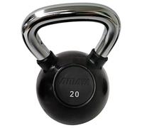 Amaya Sport - Kettlebell de caoutchouc avec manche chromé 20 kg.