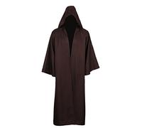 Amayar Capes pour hommes capuche, chevalier, costume pour cosplay - Marron - Small