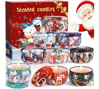 AMAYGA Ensemble de Bougies Parfumée 9 Pack Cadeau,Bougies 100% en Cire De Soja Naturelle de Décompression,Mariage,Bath,Yoga,Cadeau Noël Cadeau de Fête des Mères et La Saint-Valentin