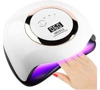 AMAYGA Lampe UV Sèche Ongles, 168W Séchoir à Ongles Professionnel avec Capteur Automatique,LCD Ecran,4 Minuteries 10/30/60/99S,LCD Ecran Intelligent pour Toutes Les Gels