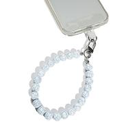 AMAYO - Chaîne Universelle pour téléphone Portable, Pendentif, Cordon de Perles, dragonne, Sangle de téléphone Portable, Bracelet, Compatible avec n'importe Quel Smartphone et Coque (marbre Blanc)