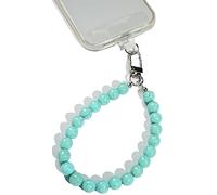 AMAYO - Chaîne universelle pour téléphone portable, pendentif, cordon de perles, dragonne, sangle de téléphone portable, bracelet, compatible avec n'importe quel smartphone et coque (marbre vert)