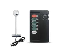 AMAZBEE Boules Anales en Acier Inoxydable Bouchons Anaux Electro Choc Massager Prostate avec Tie Rods Stimulation Electrique Bouchons de Fesses avec Hôtes (L)