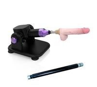 AMAZBEE Machine à sexe avec gode réaliste Machines de poussée automatique avec 3XRL Attachments Portable FuckMachine Device with Suction Cups for Men Women and Couple Sex Toys (2 pcs)