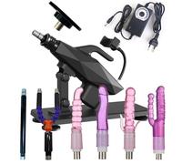 AMAZBEE Machine sexuelle automatique avec plug anal et gode Machine à baiser amovible avec base à ventouse Dispositif de poussée avec support pour téléphone portable (Analplug)