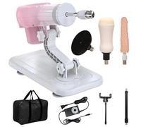 AMAZBEE Machine sexuelle avec gode et plug anal Machine à poussées automatique avec 3 connecteurs XLR Machine à baiser Jouet sexuel extrême pour adultes (B)
