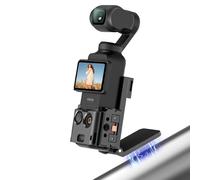 Amazear Cage métallique compatible avec DJI OSMO Pocket 3, Pocket3, accessoires de protection, adaptateur d'extension multifonction avec verrouillage à dégagement rapide, support magnétique arrière
