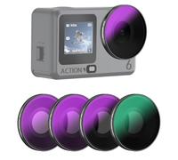 AMAZEAR Ensemble de filtres ND et CPL pour DJI OSMO Action 6, Action6 Pro Accessoires ND16 + ND64 + ND256 + CPL Kit de filtres à visser d'origine | Verre optique | HD | Résistant à l'huile |