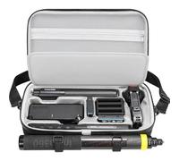 AMAZEAR Étui de Transport pour Insta360 X6 / X5 / X4 Air, Compatible avec Le Selfie Stick Étendu 3m 9,8ft, Sac à Épaule Portable et Étanche pour Insta360 X5 X4, Accessoires Premium Insta360 X5, Noir