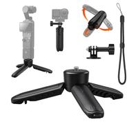 AMAZEAR Mini Trépied pour DJI OSMO Pocket 4P/4/3 &Insta360 X6/X5 Accessoire | OSMO Pocket 4P/4 Accessoire Perche Selfie à Déploiement Automatique One-Touch avec Vis 1/4" et Adaptateur, Vlog pour Caméras