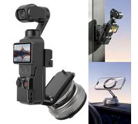 AMAZEAR Support magnétique et support de voiture à ventouse pour DJI OSMO Pocket 3 Accessoires Superbe puissance d'adsorption puissante Pince magnétique et support de base pour miroir, verre