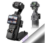 AMAZEAR Support magnétique pour DJI Osmo Pocket 4P/4/3 Accessoire, Noir | Accessoire Pocket 4 Pro/4/3, Adaptateur d'extension magnétique, Support Aimant sur Bureau, Surface Verticale,Ajustable à 180°