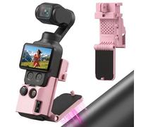AMAZEAR Support magnétique pour DJI Osmo Pocket 4P/4/3, Accessoire Pocket3, Adaptateur d'extension magnétique, Support de boîtier à succion Aimant sur Bureau, Surface Verticale, Rose Clair