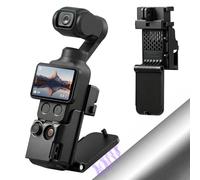 AMAZEAR Support magnétique pour DJI Osmo Pocket 4P/4/3, Accessoire Pocket4/3, Adaptateur d'extension magnétique, Support de boîtier à succion Aimant sur Bureau, Surface Verticale, Ajustable à 180°
