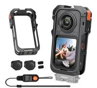 Amazear X6 Étui de Protection métal Insta360 X6 Accessoires | Cadre Utilitaire für Insta360 X6, Construction Solide, Cage Aluminium Verrouillage Rapide Acier Métallisé