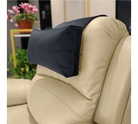 AmazeCov Coussin d'appui-tête avec rembourrage en coton perlé - Coussin antidérapant pour fauteuil inclinable, canapé et causeuse (noir)