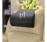 AmazeCov Coussin de nuque antidérapant en mousse à mémoire de forme pour fauteuil inclinable - Design en cuir perforé réglable et respirant en noir, idéal pour soulager la douleur à la maison, au